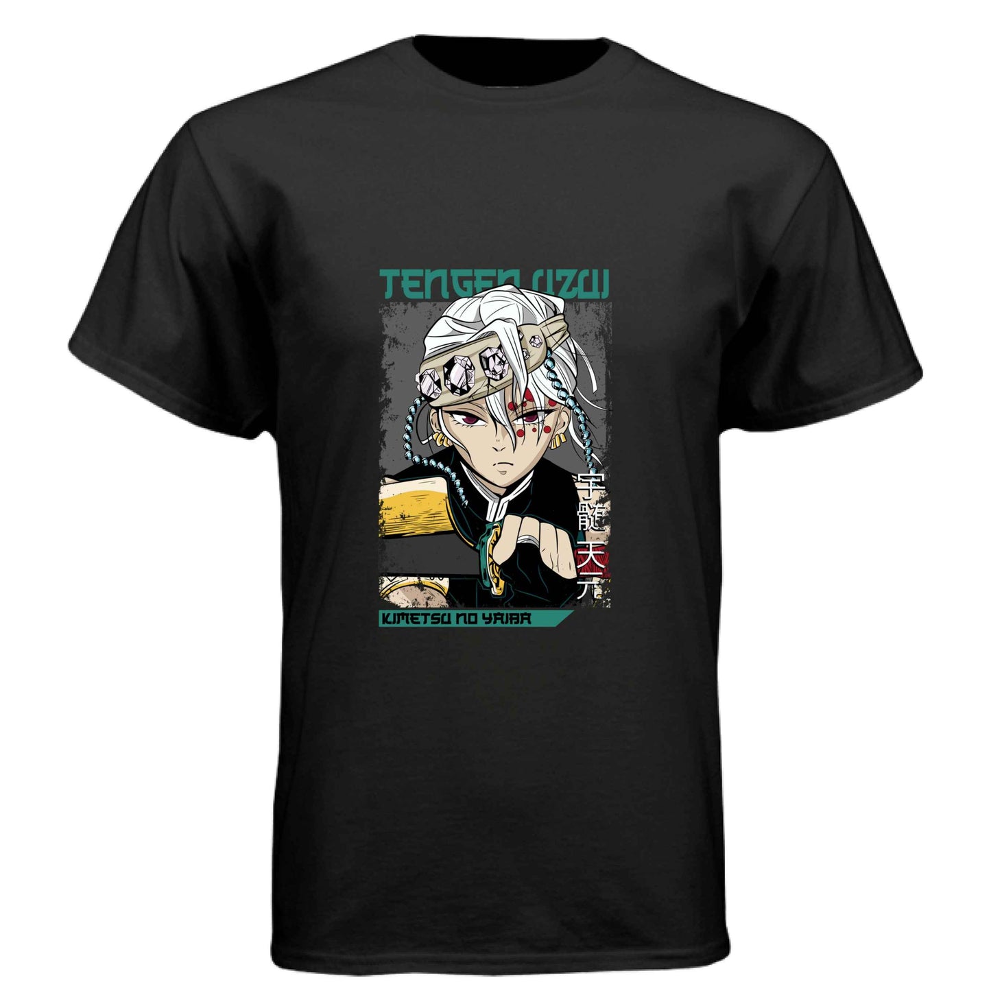 Demon Slayer Tengen Uzui T-Shirt - Chibi Sound Hashira Design | Premium Unisex Triblend Tee