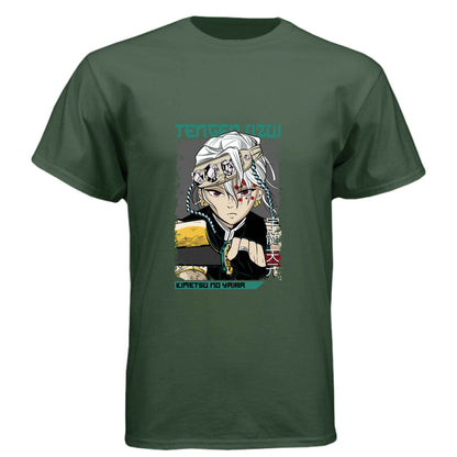 Demon Slayer Tengen Uzui T-Shirt - Chibi Sound Hashira Design | Premium Unisex Triblend Tee