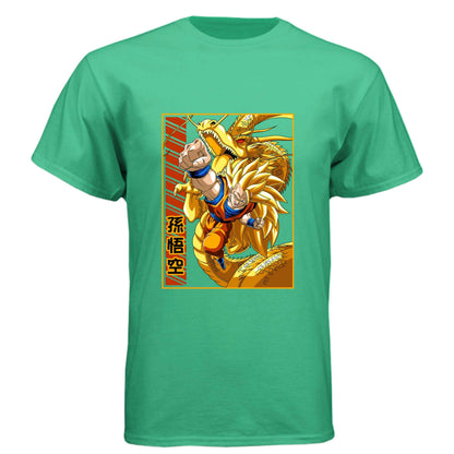 Dragon Ball Z Goku & Shenron T-Shirt - Super Saiyan 3 Eternal Dragon Design | Premium Unisex Triblend Tee