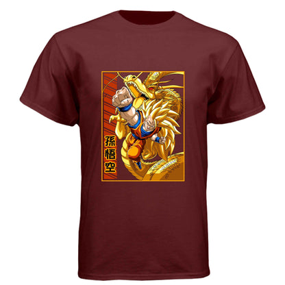 Dragon Ball Z Goku & Shenron T-Shirt - Super Saiyan 3 Eternal Dragon Design | Premium Unisex Triblend Tee