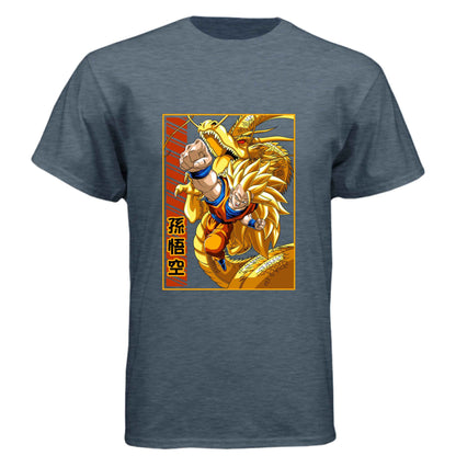 Dragon Ball Z Goku & Shenron T-Shirt - Super Saiyan 3 Eternal Dragon Design | Premium Unisex Triblend Tee