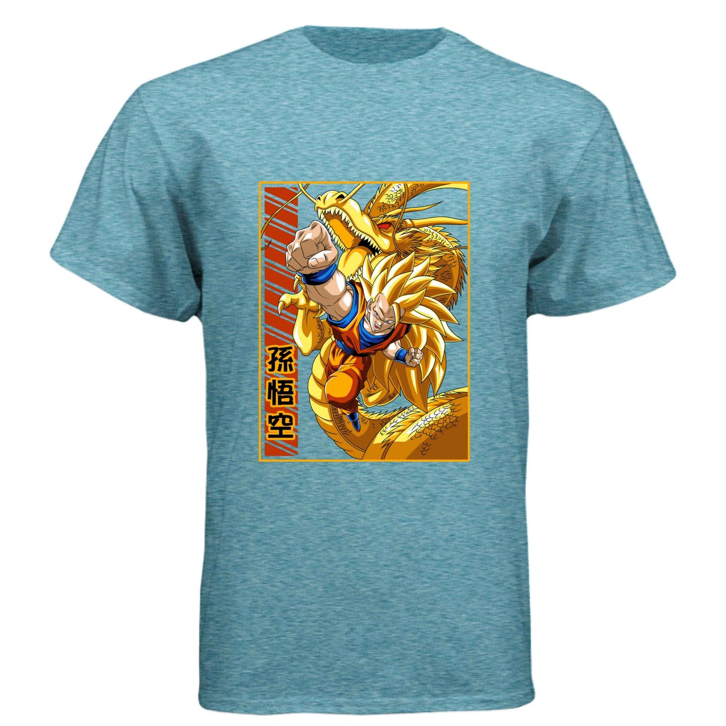 Dragon Ball Z Goku & Shenron T-Shirt - Super Saiyan 3 Eternal Dragon Design | Premium Unisex Triblend Tee