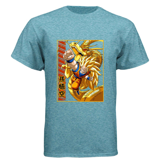 Dragon Ball Z Goku & Shenron T-Shirt - Super Saiyan 3 Eternal Dragon Design | Premium Unisex Triblend Tee