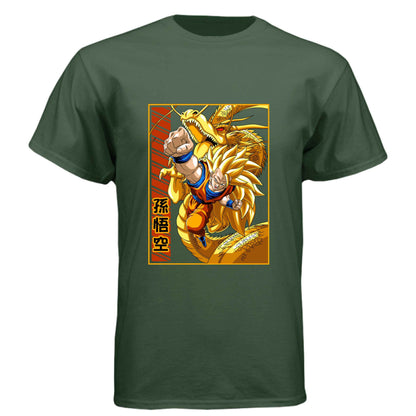 Dragon Ball Z Goku & Shenron T-Shirt - Super Saiyan 3 Eternal Dragon Design | Premium Unisex Triblend Tee