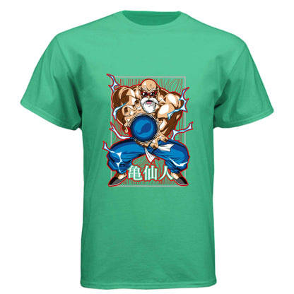 Dragon Ball Z Master Roshi T-Shirt - Kamehameha Turtle Hermit Design | Premium Unisex Triblend Tee
