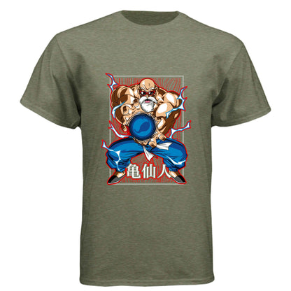 Dragon Ball Z Master Roshi T-Shirt - Kamehameha Turtle Hermit Design | Premium Unisex Triblend Tee