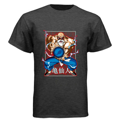 Dragon Ball Z Master Roshi T-Shirt - Kamehameha Turtle Hermit Design | Premium Unisex Triblend Tee