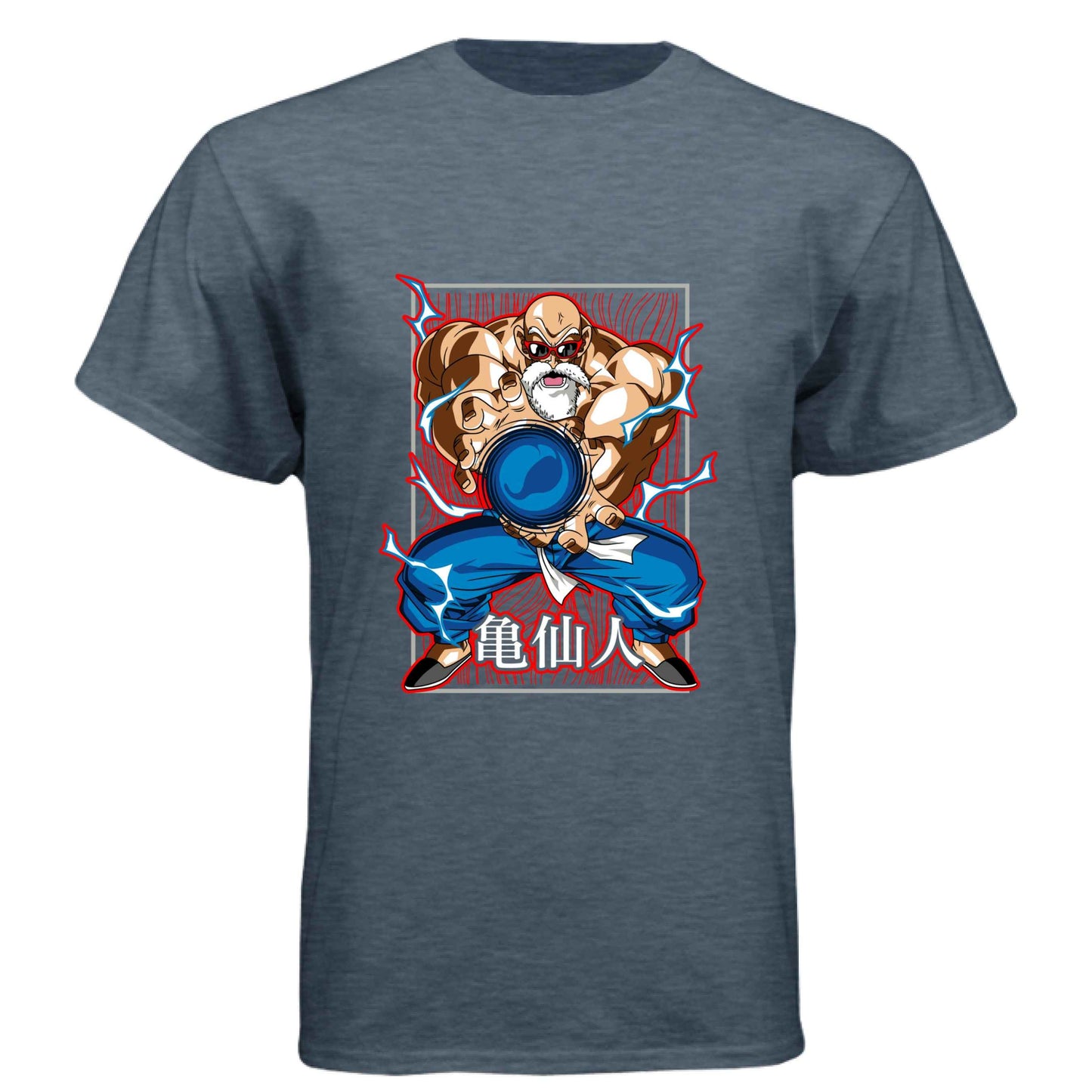 Dragon Ball Z Master Roshi T-Shirt - Kamehameha Turtle Hermit Design | Premium Unisex Triblend Tee