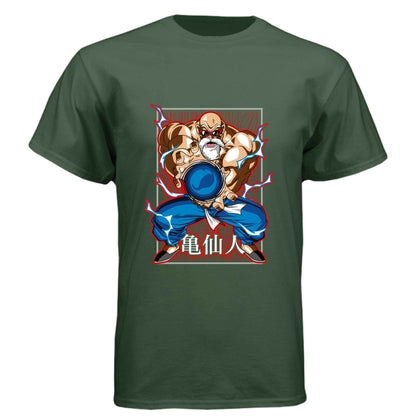 Dragon Ball Z Master Roshi T-Shirt - Kamehameha Turtle Hermit Design | Premium Unisex Triblend Tee