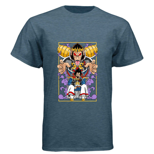 Dragon Ball Z King Vegeta T-Shirt - Saiyan Royalty Throne Design | Premium Unisex Triblend Tee