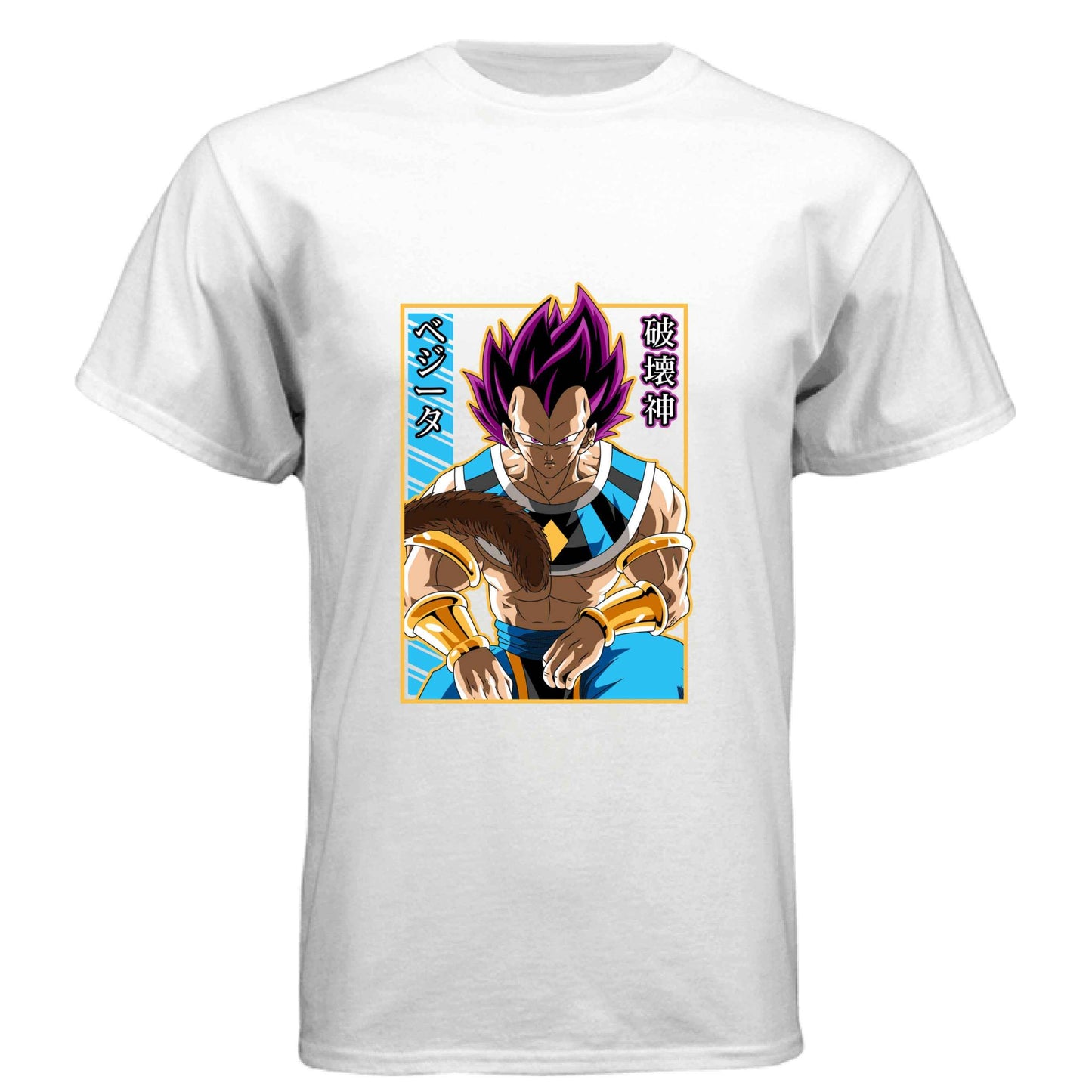 Dragon Ball Z Vegeta T-Shirt - Ultra Ego Pink Hair Transformation Design | Premium Unisex Triblend Tee