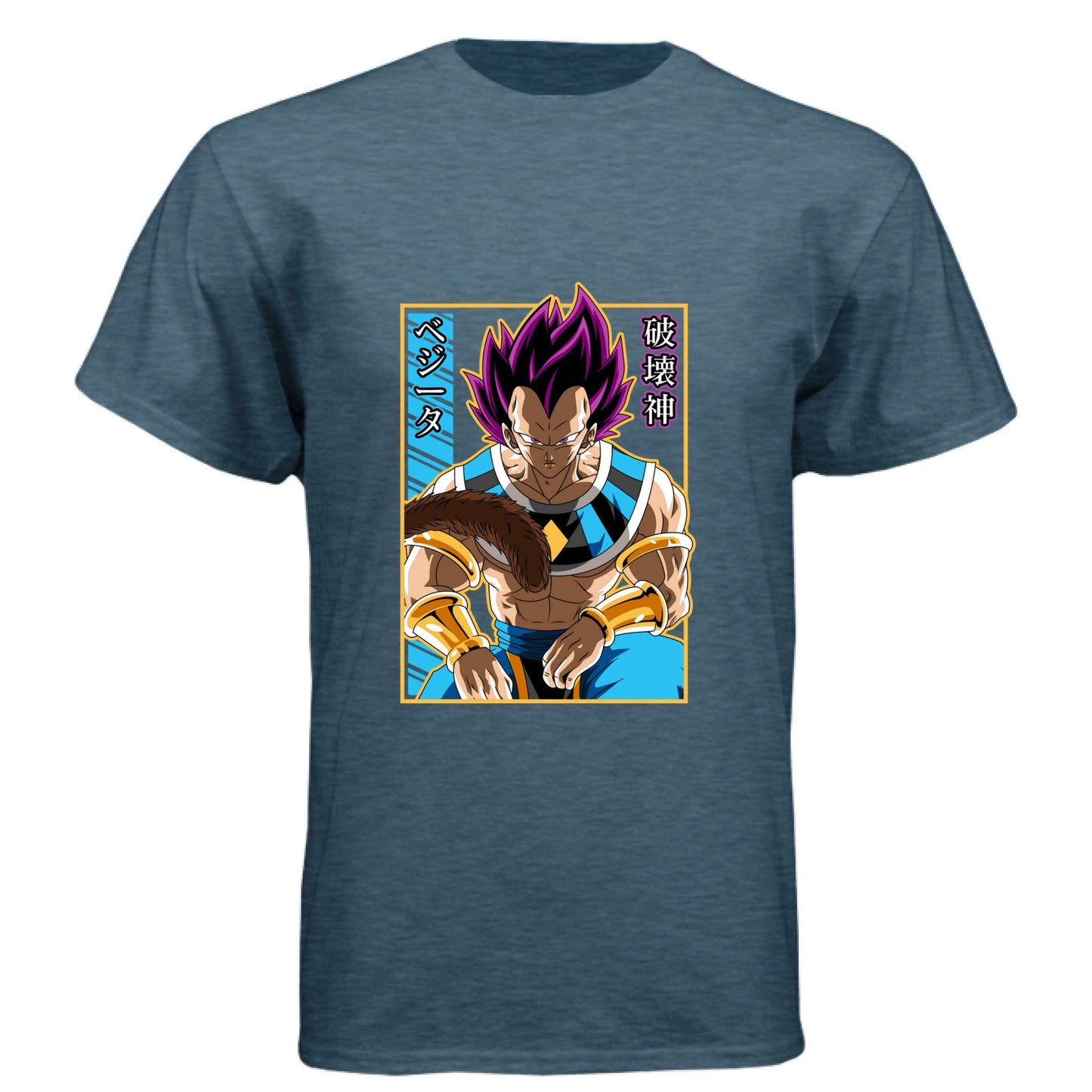 Dragon Ball Z Vegeta T-Shirt - Ultra Ego Pink Hair Transformation Design | Premium Unisex Triblend Tee