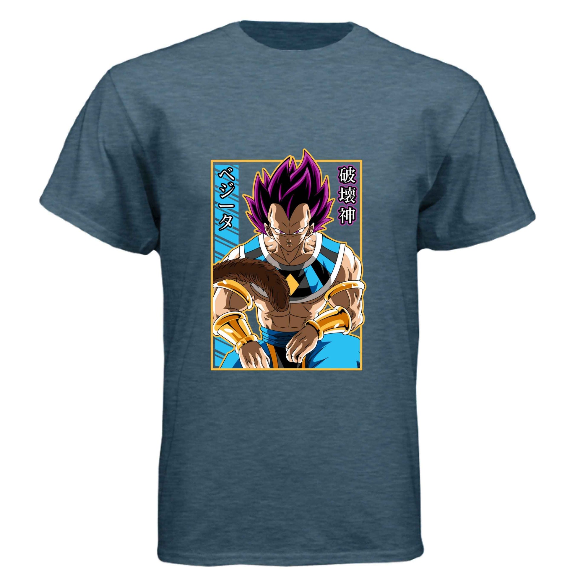 Dragon Ball Z Vegeta T-Shirt - Ultra Ego Pink Hair Transformation Design | Premium Unisex Triblend Tee
