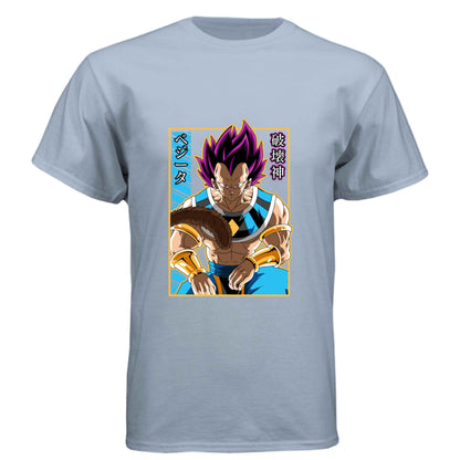 Dragon Ball Z Vegeta T-Shirt - Ultra Ego Pink Hair Transformation Design | Premium Unisex Triblend Tee