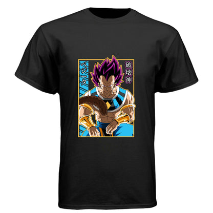 Dragon Ball Z Vegeta T-Shirt - Ultra Ego Pink Hair Transformation Design | Premium Unisex Triblend Tee