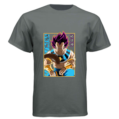 Dragon Ball Z Vegeta T-Shirt - Ultra Ego Pink Hair Transformation Design | Premium Unisex Triblend Tee