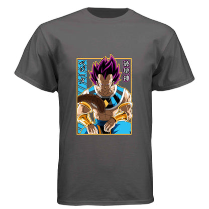 Dragon Ball Z Vegeta T-Shirt - Ultra Ego Pink Hair Transformation Design | Premium Unisex Triblend Tee