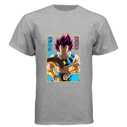 Dragon Ball Z Vegeta T-Shirt - Ultra Ego Pink Hair Transformation Design | Premium Unisex Triblend Tee