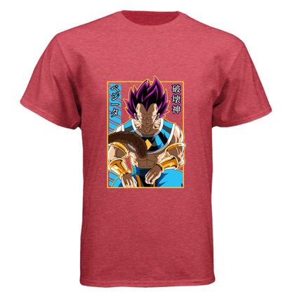 Dragon Ball Z Vegeta T-Shirt - Ultra Ego Pink Hair Transformation Design | Premium Unisex Triblend Tee