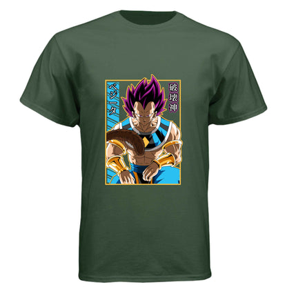 Dragon Ball Z Vegeta T-Shirt - Ultra Ego Pink Hair Transformation Design | Premium Unisex Triblend Tee