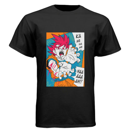 Dragon Ball Z Goku T-Shirt - Kamehameha Manga Comic Style Design | Premium Unisex Triblend Tee
