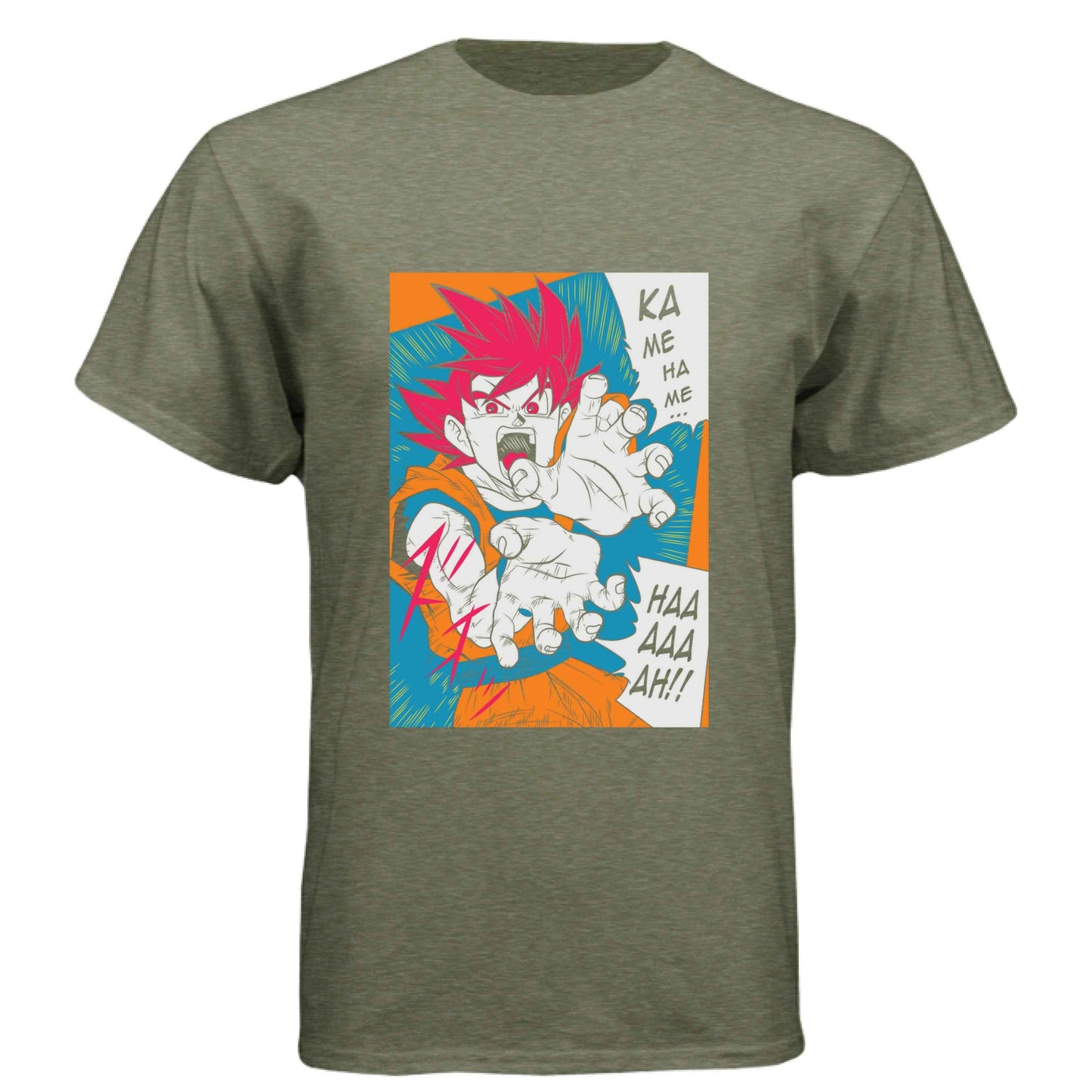Dragon Ball Z Goku T-Shirt - Kamehameha Manga Comic Style Design | Premium Unisex Triblend Tee