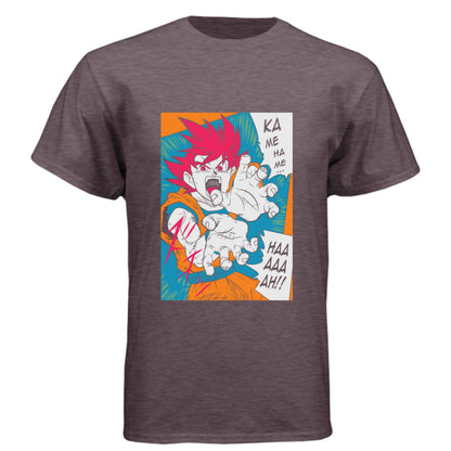Dragon Ball Z Goku T-Shirt - Kamehameha Manga Comic Style Design | Premium Unisex Triblend Tee