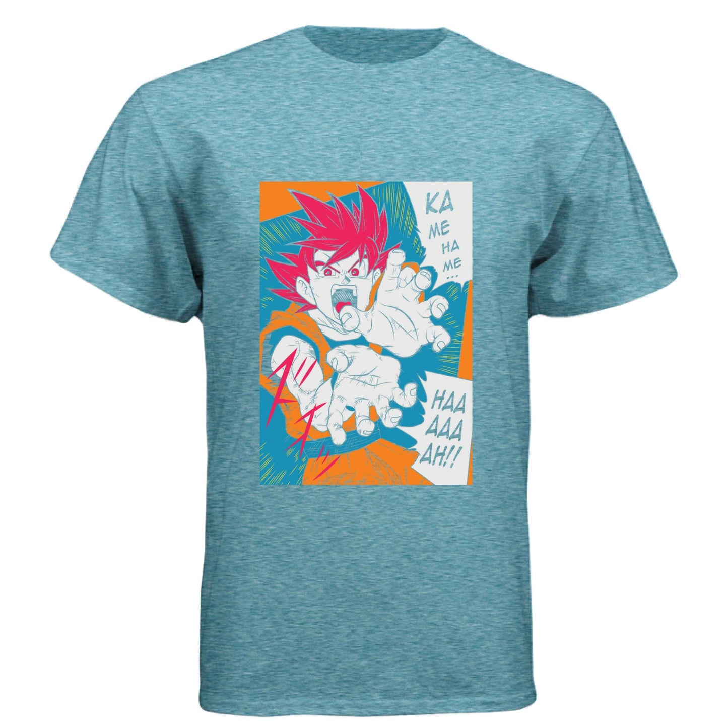 Dragon Ball Z Goku T-Shirt - Kamehameha Manga Comic Style Design | Premium Unisex Triblend Tee
