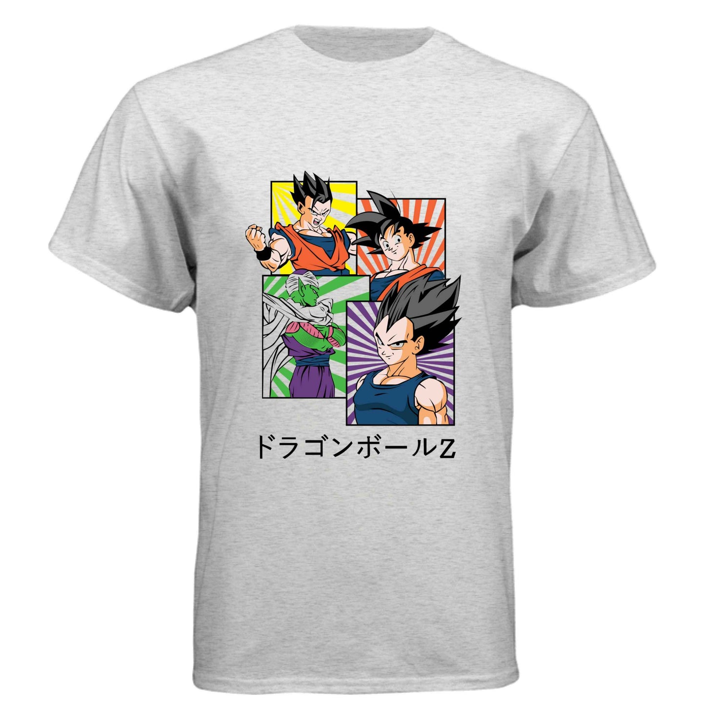 Dragon Ball Z Retro Squad T-Shirt - Goku Vegeta Gohan Piccolo 4-Panel Design | Premium Unisex Triblend Tee