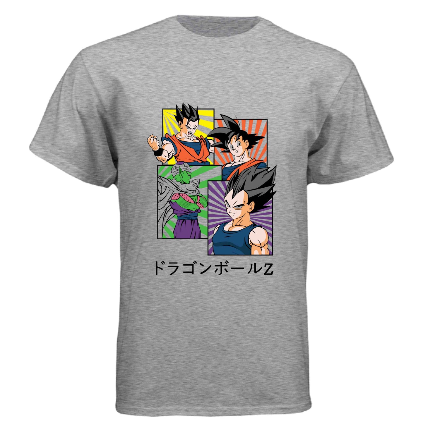 Dragon Ball Z Retro Squad T-Shirt - Goku Vegeta Gohan Piccolo 4-Panel Design | Premium Unisex Triblend Tee