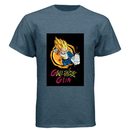 Dragon Ball Z Vegeta T-Shirt - Super Saiyan Gall-iker Gun Street Style Design | Premium Unisex Triblend Tee