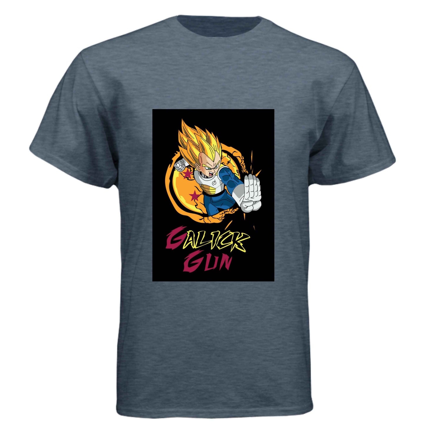 Dragon Ball Z Vegeta T-Shirt - Super Saiyan Gall-iker Gun Street Style Design | Premium Unisex Triblend Tee