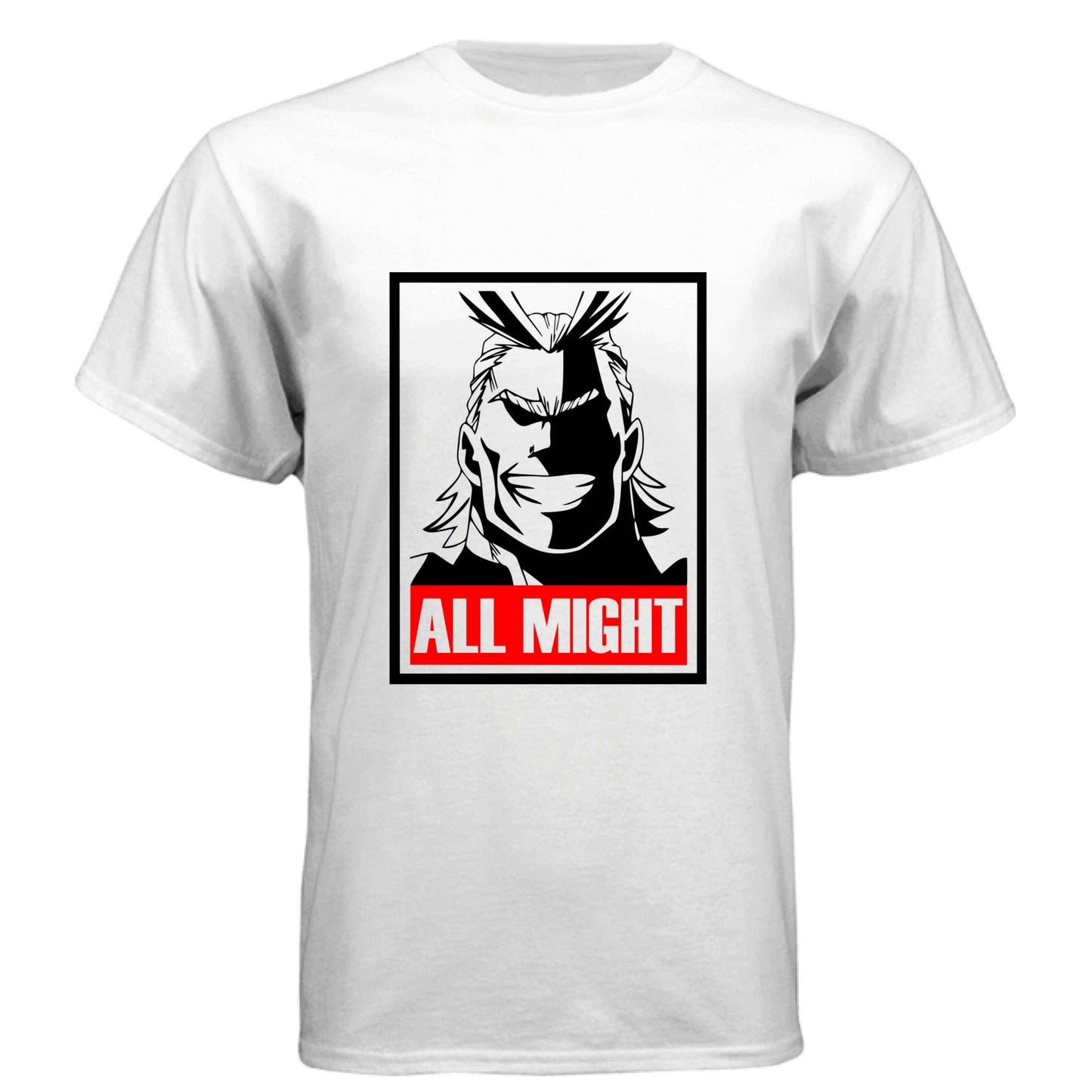 My Hero Academia All Might T-Shirt - Symbol of Peace Propaganda Poster Design | Premium Unisex Triblend Tee