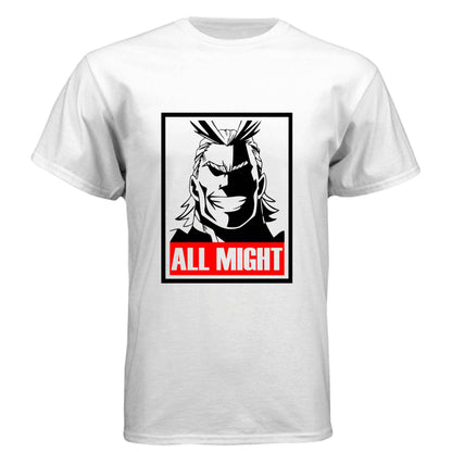 My Hero Academia All Might T-Shirt - Symbol of Peace Propaganda Poster Design | Premium Unisex Triblend Tee