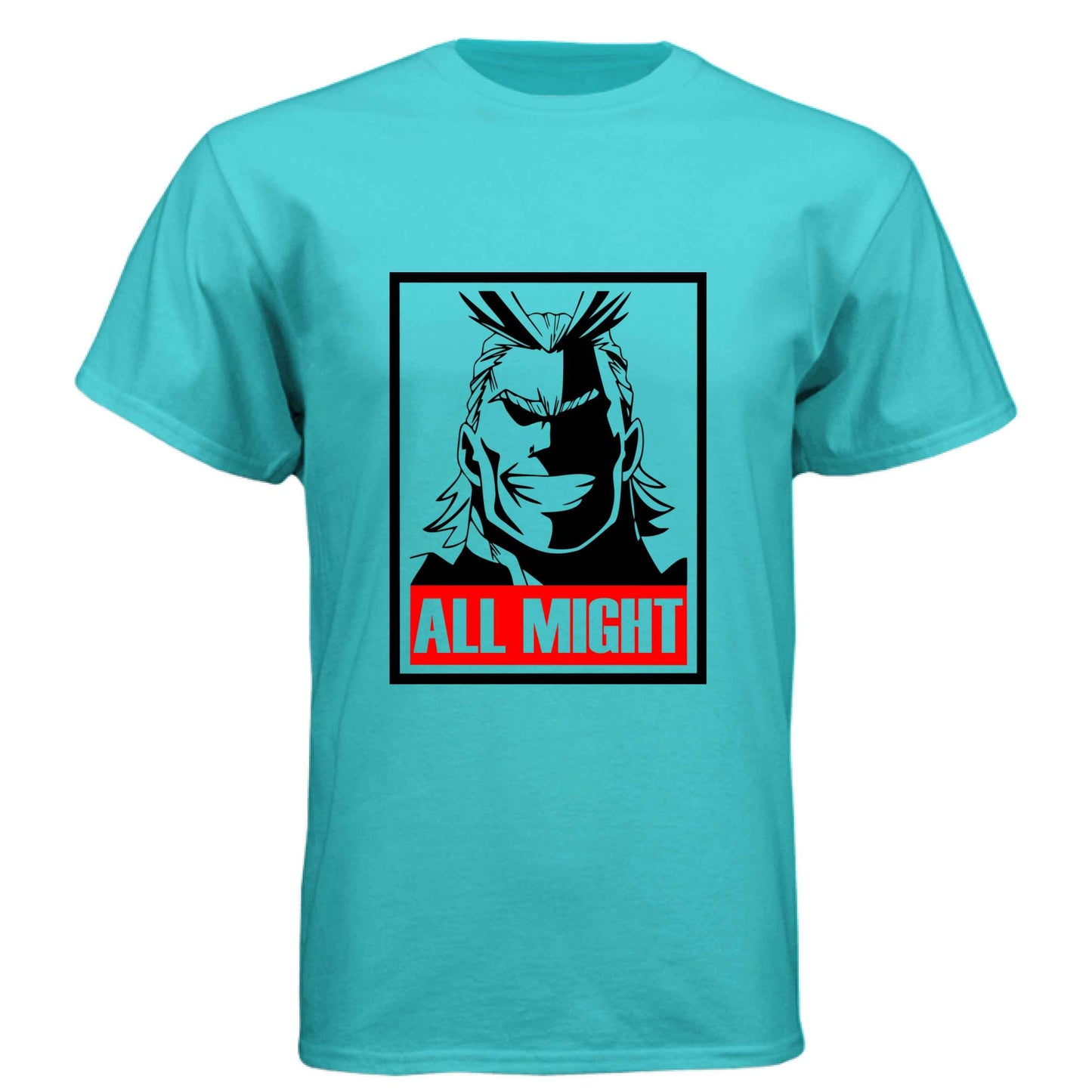 My Hero Academia All Might T-Shirt - Symbol of Peace Propaganda Poster Design | Premium Unisex Triblend Tee