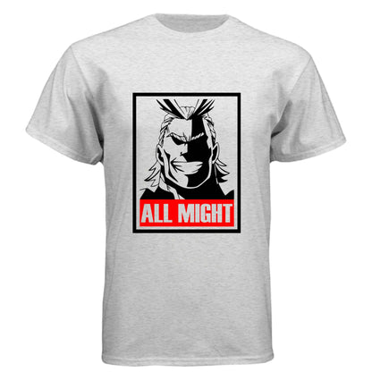 My Hero Academia All Might T-Shirt - Symbol of Peace Propaganda Poster Design | Premium Unisex Triblend Tee