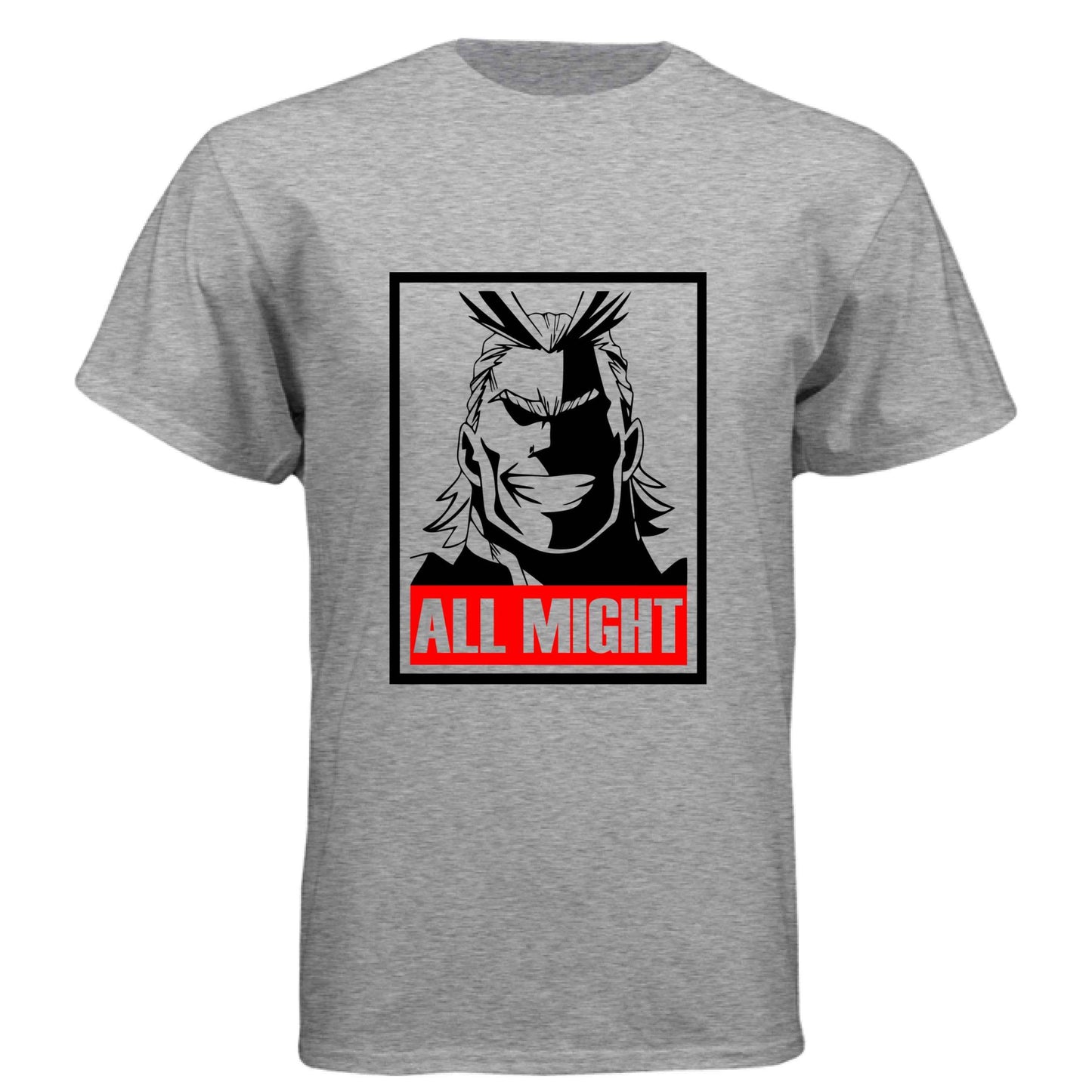 My Hero Academia All Might T-Shirt - Symbol of Peace Propaganda Poster Design | Premium Unisex Triblend Tee