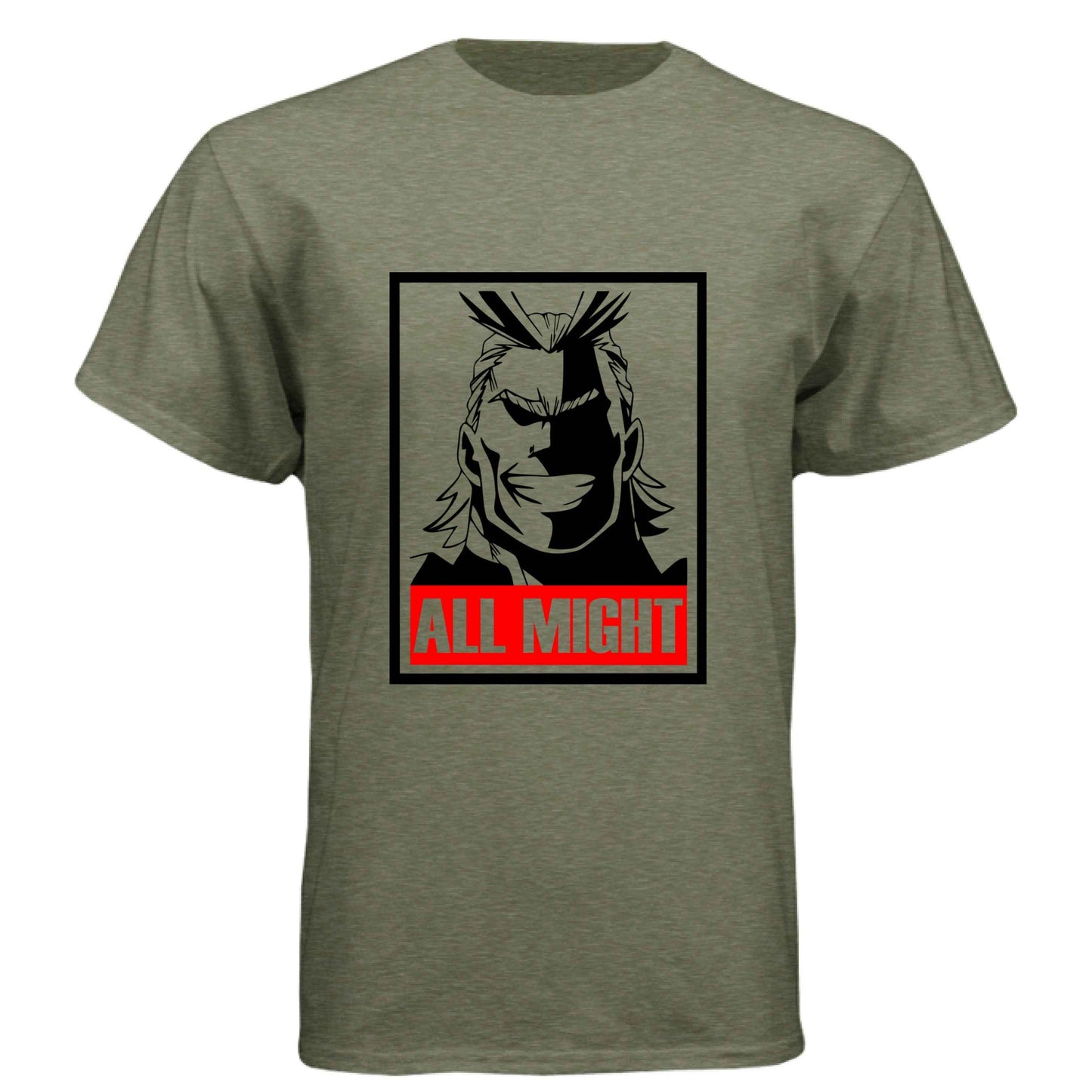My Hero Academia All Might T-Shirt - Symbol of Peace Propaganda Poster Design | Premium Unisex Triblend Tee