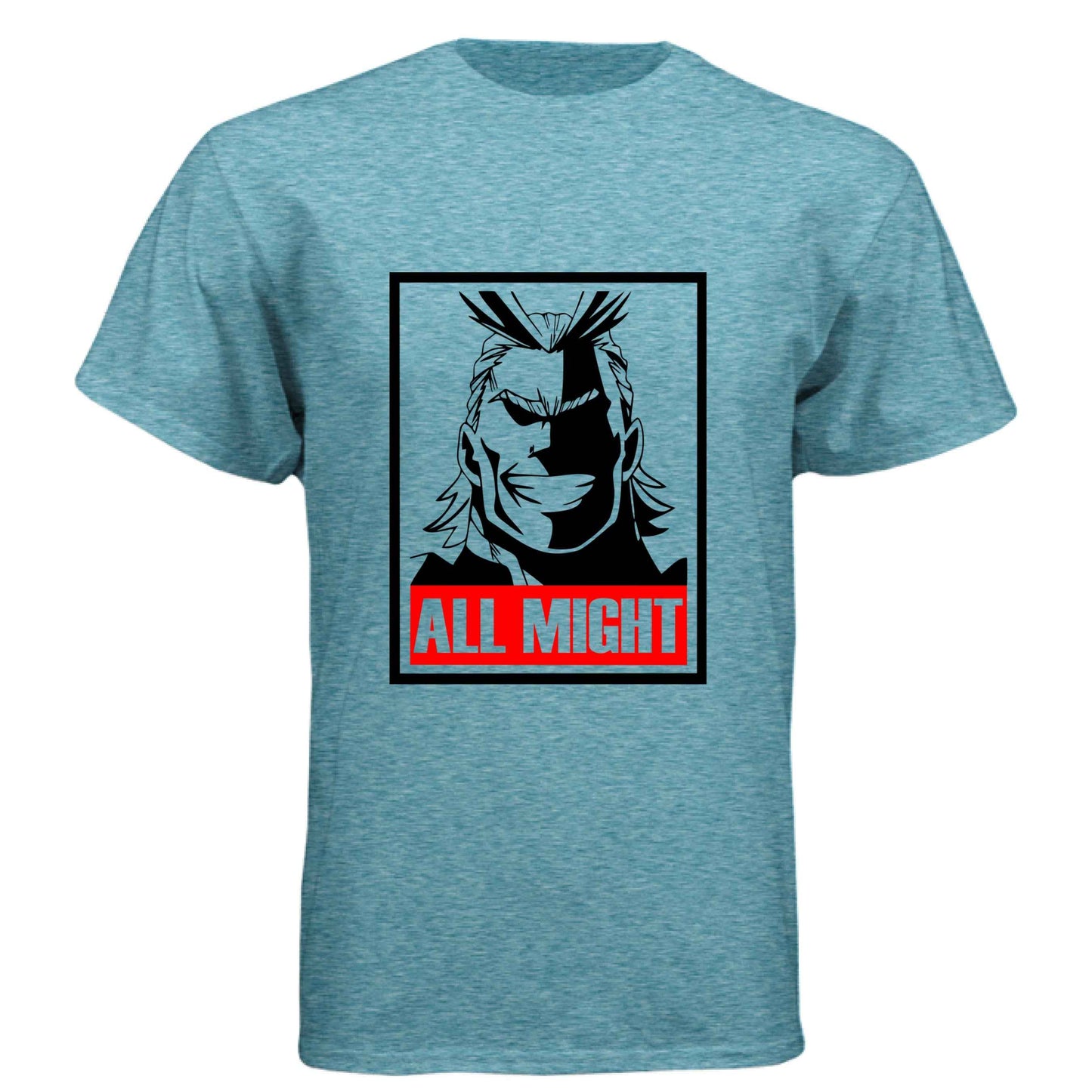 My Hero Academia All Might T-Shirt - Symbol of Peace Propaganda Poster Design | Premium Unisex Triblend Tee