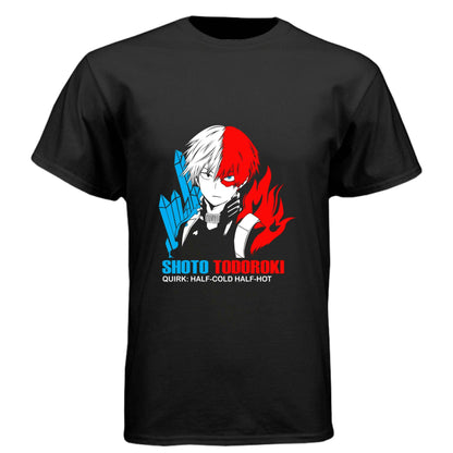 My Hero Academia Shoto Todoroki T-Shirt - Half-Cold Half-Hot Quirk Design | Premium Unisex Triblend Tee