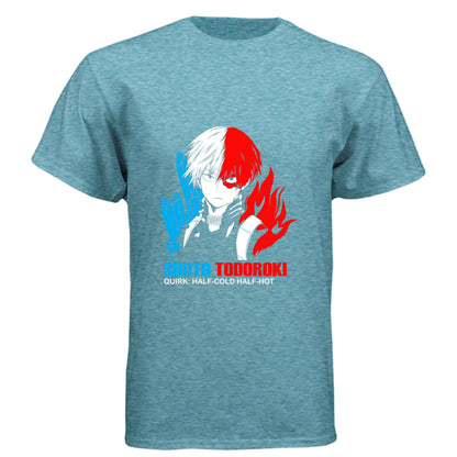 My Hero Academia Shoto Todoroki T-Shirt - Half-Cold Half-Hot Quirk Design | Premium Unisex Triblend Tee