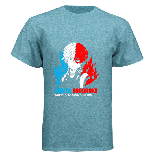 My Hero Academia Shoto Todoroki T-Shirt - Half-Cold Half-Hot Quirk Design | Premium Unisex Triblend Tee