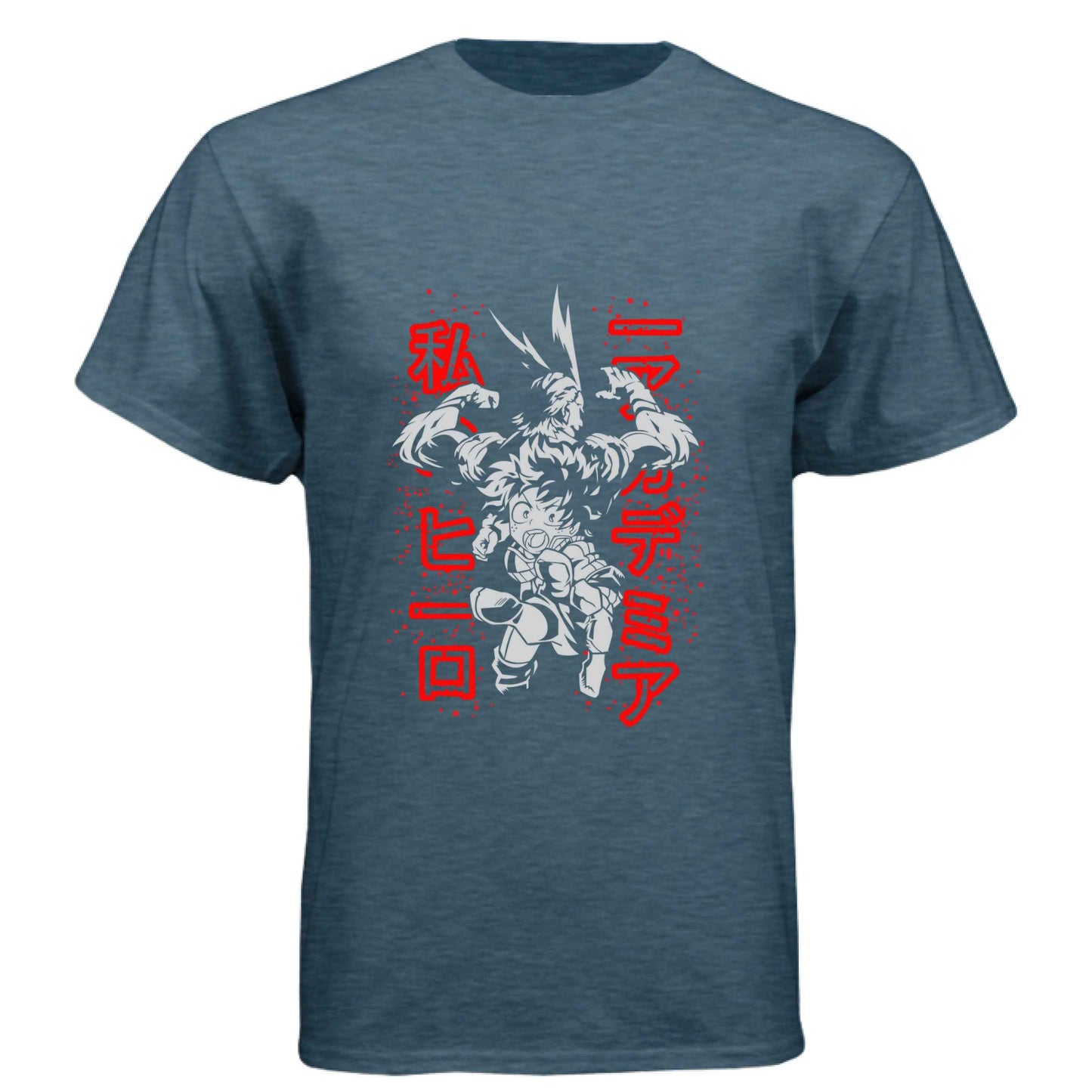 My Hero Academia Deku & All Might T-Shirt - Mentor Student Back-to-Back Design | Premium Unisex Triblend Tee