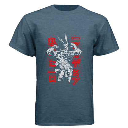 My Hero Academia Deku & All Might T-Shirt - Mentor Student Back-to-Back Design | Premium Unisex Triblend Tee
