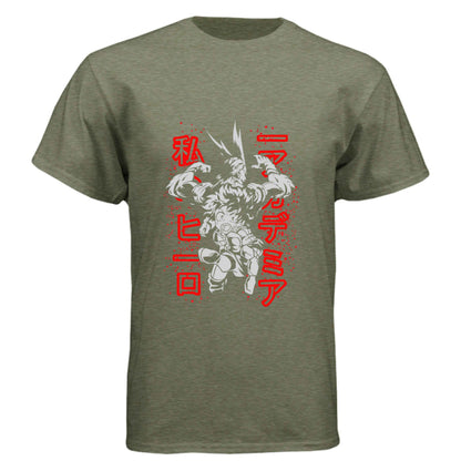 My Hero Academia Deku & All Might T-Shirt - Mentor Student Back-to-Back Design | Premium Unisex Triblend Tee