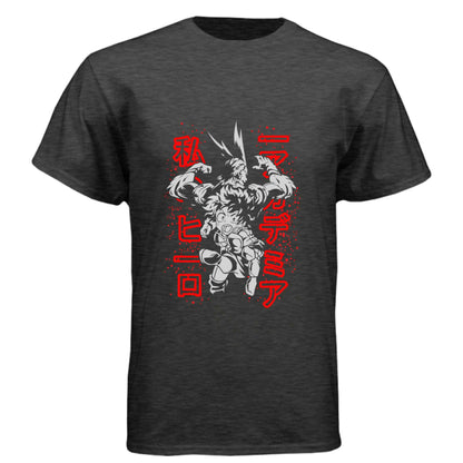 My Hero Academia Deku & All Might T-Shirt - Mentor Student Back-to-Back Design | Premium Unisex Triblend Tee