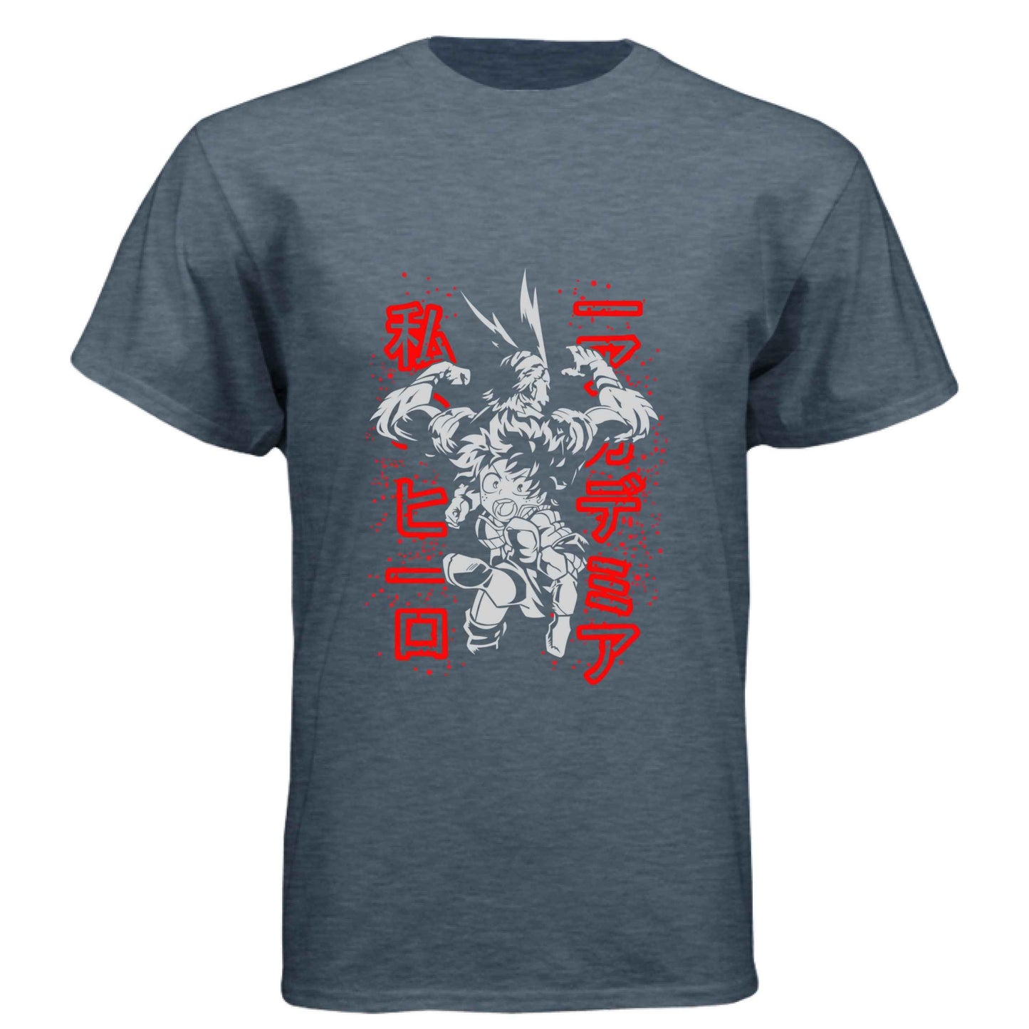 My Hero Academia Deku & All Might T-Shirt - Mentor Student Back-to-Back Design | Premium Unisex Triblend Tee