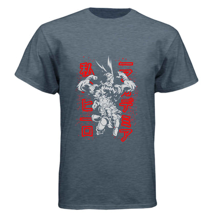 My Hero Academia Deku & All Might T-Shirt - Mentor Student Back-to-Back Design | Premium Unisex Triblend Tee