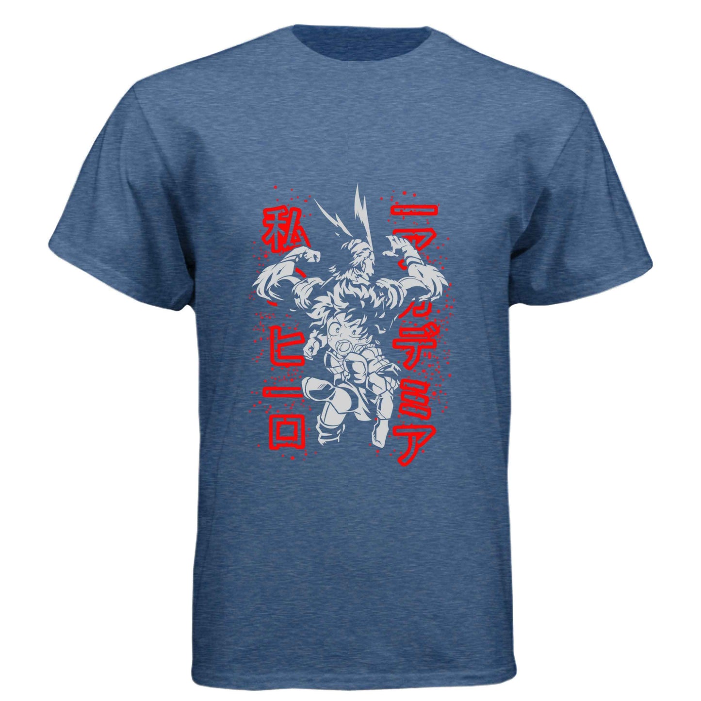 My Hero Academia Deku & All Might T-Shirt - Mentor Student Back-to-Back Design | Premium Unisex Triblend Tee