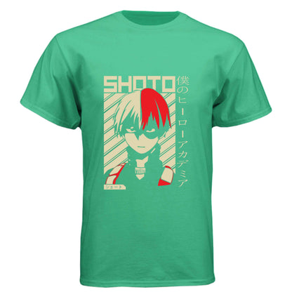My Hero Academia Shoto Todoroki T-Shirt - Retro Vintage Poster Design | Premium Unisex Triblend Tee